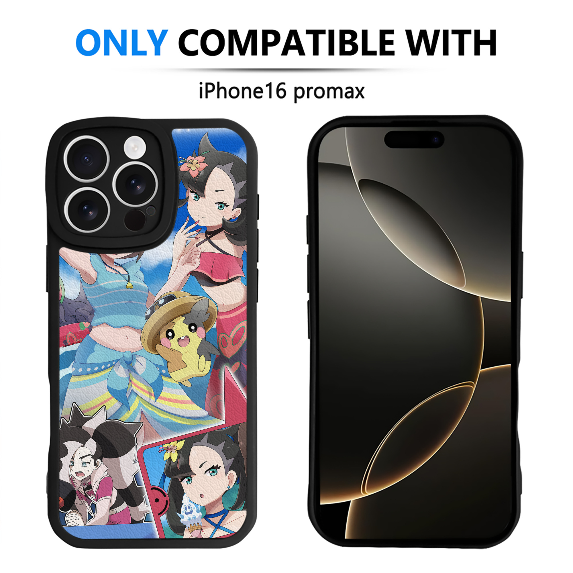 （画像用） ポケットモンスター Pokémon 【iPhone 16シリーズ対応】シリコンスマホケース（レザー調） 材質：シリコン